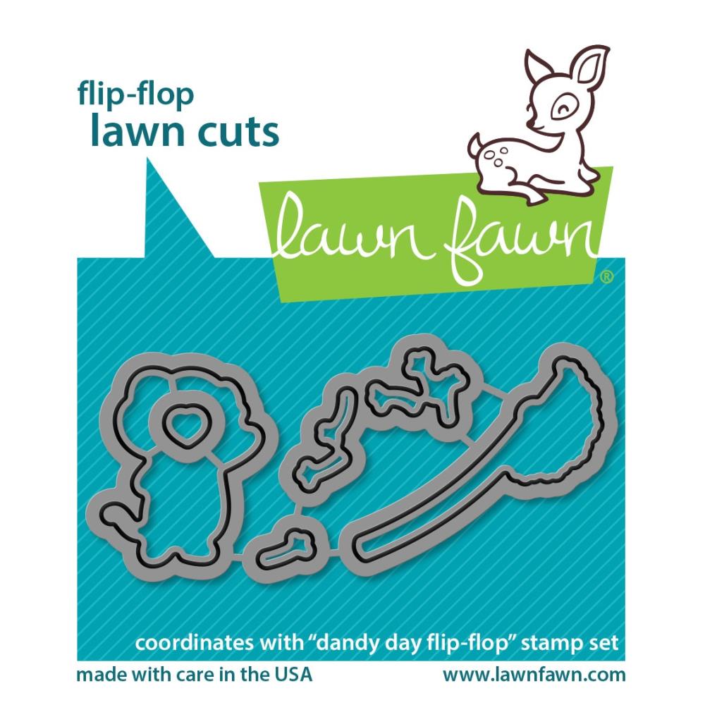 Lawn Fawn Custom Craft Die: Dandy Day Flip Flop (LF2563)