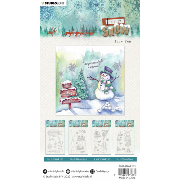Studio Light Let It Snow Clear Stamps: Nr. 265, Snow Fun (LISST265)