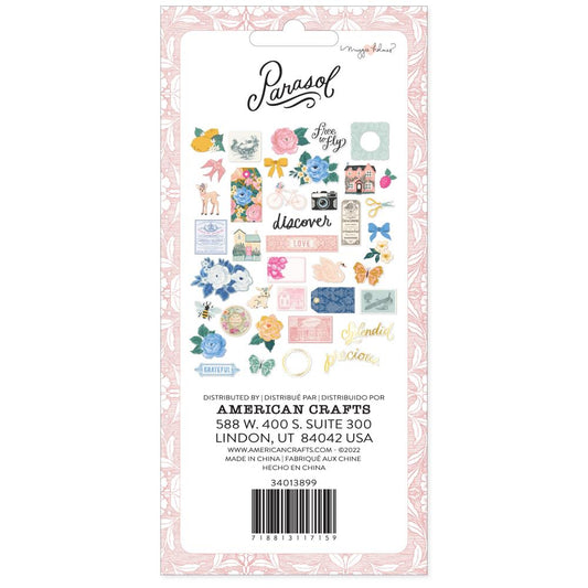 Maggie Holmes Parasol Ephemera Cardstock Die Cuts, 40/pkg (MH013899)