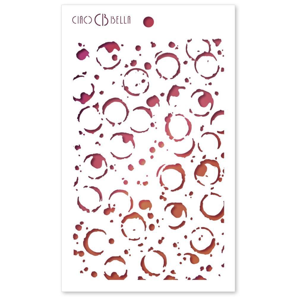 Ciao Bella 5"x8" Art Texture Stencil: Coffee Stains (MSB015)