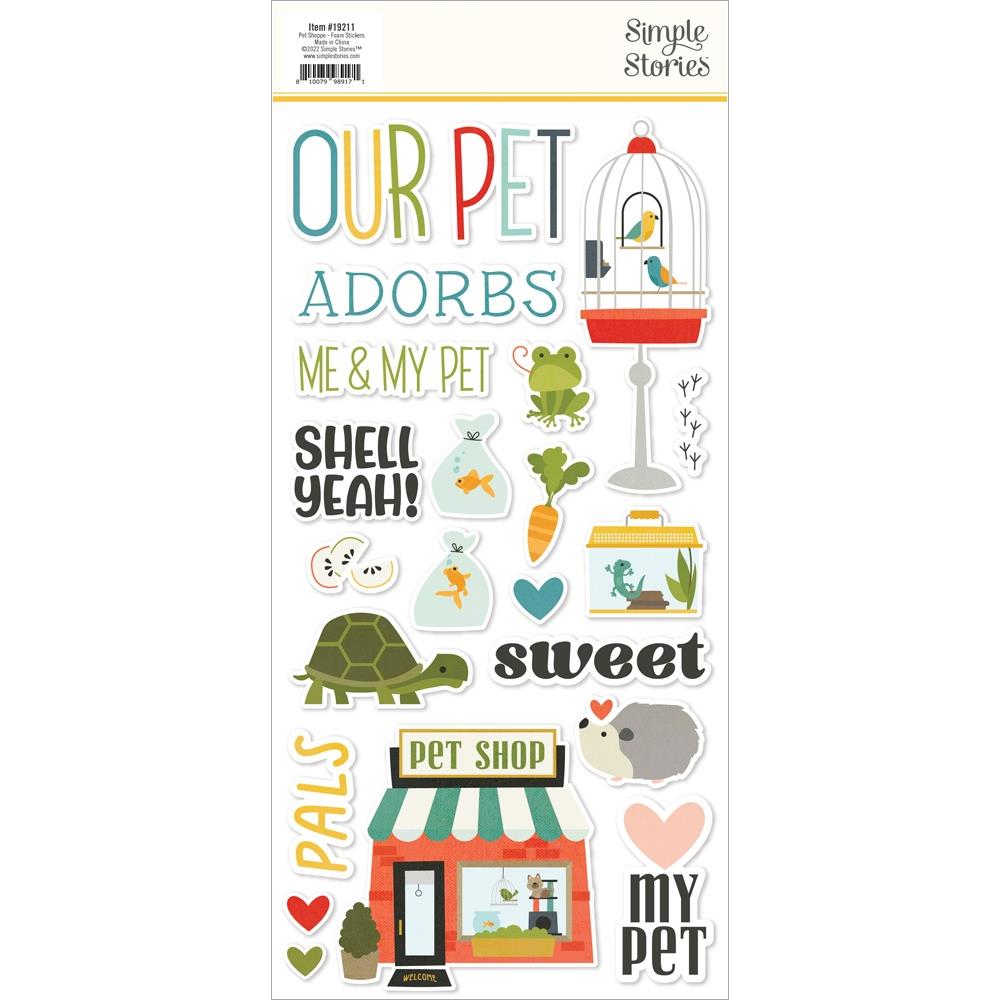 Simple Stories Pet Shoppe Foam Stickers (PET19211)