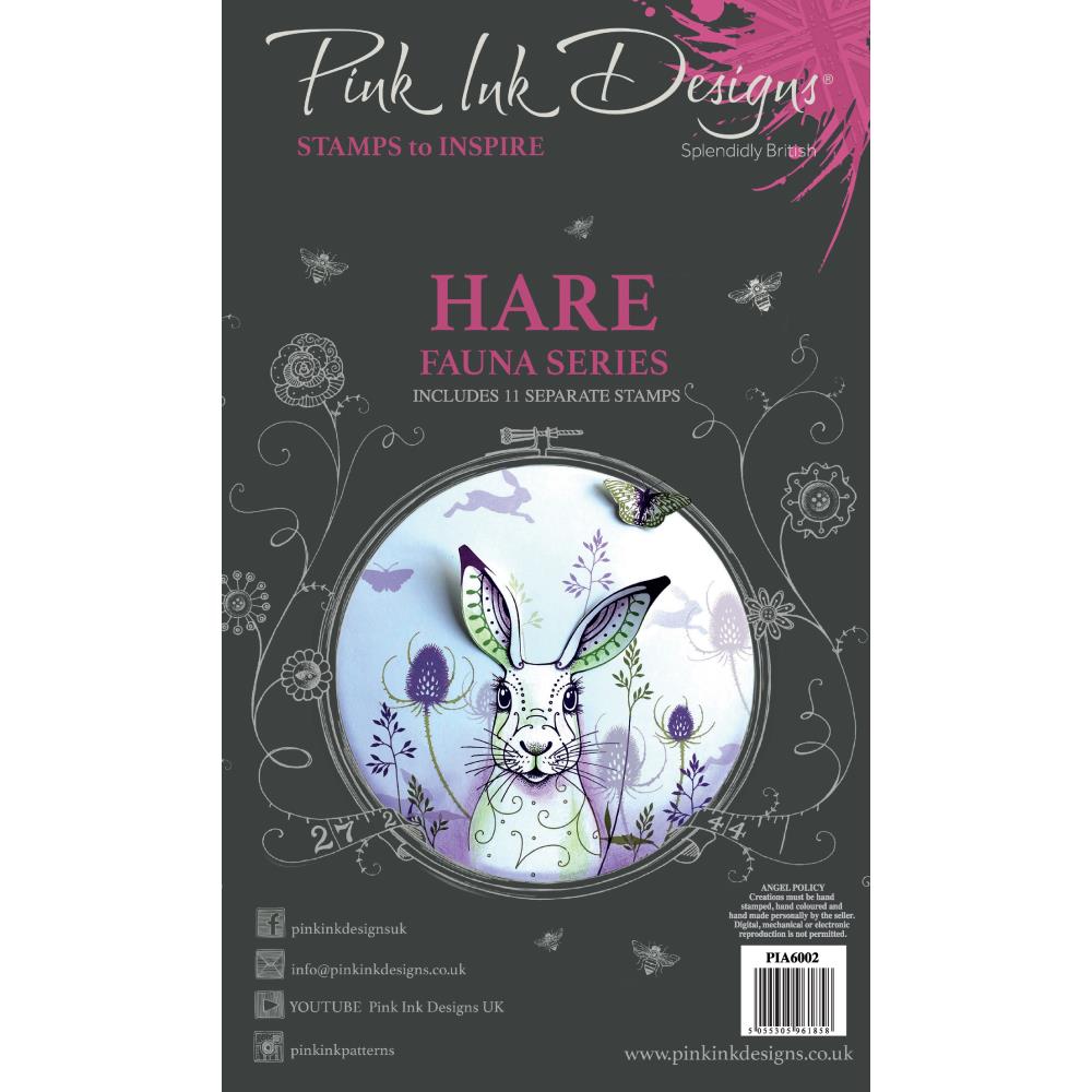 Pink Ink Designs 6"x4" Clear Stamps: Hare (PI0A6002)