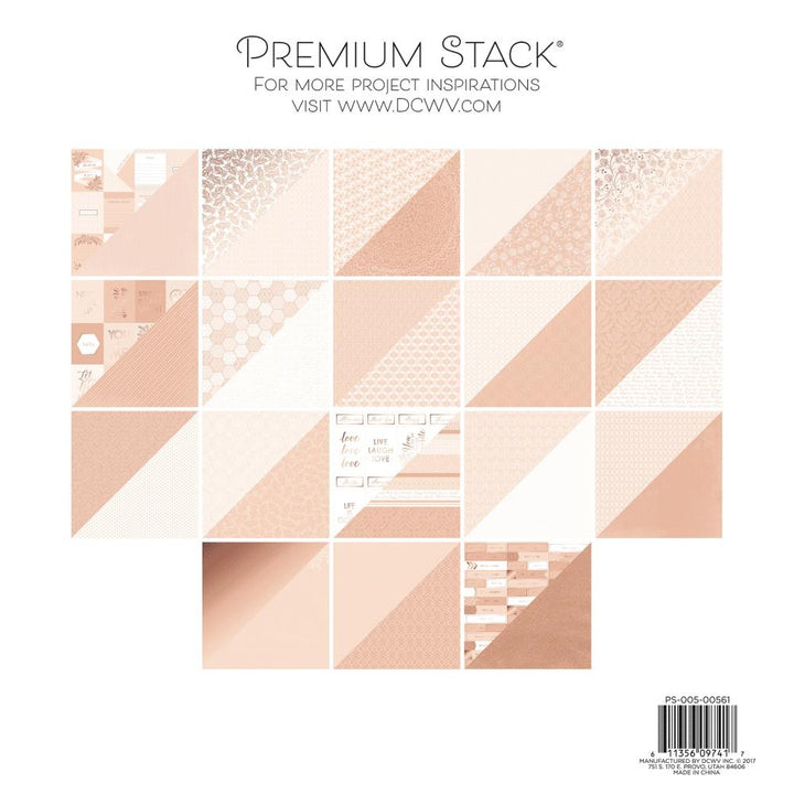 DCWV 12"x12" Double Sided Cardstock Paper Stack: Rose Quartz (PS005561)