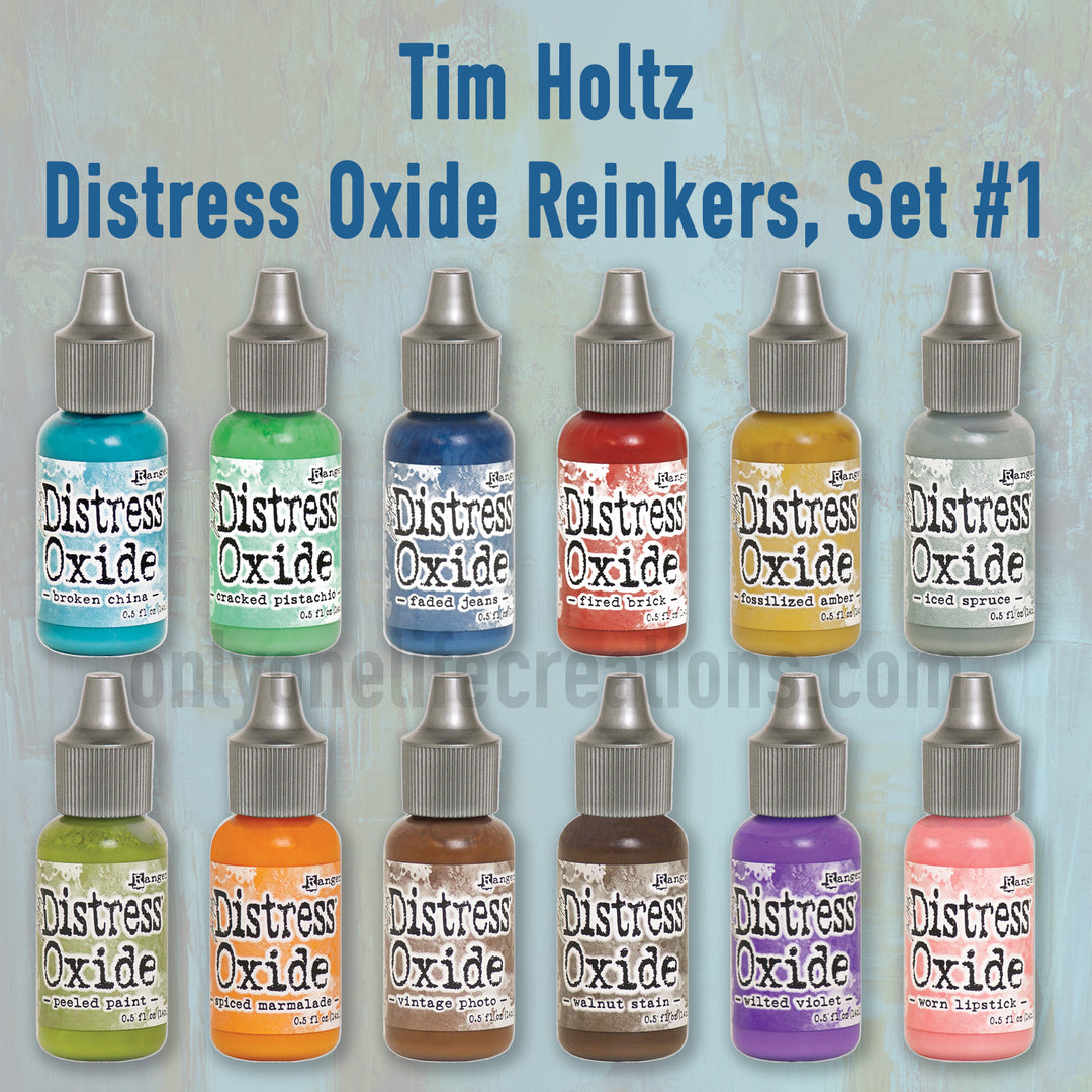 Tim Holtz Distress Oxide Reinkers: Set #1, 12 Color Bundle