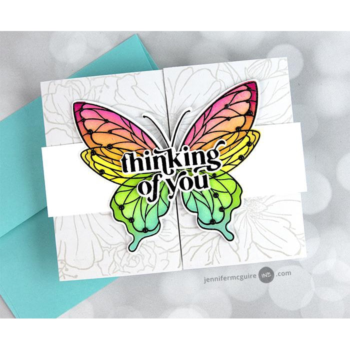 Pinkfresh Studio 4"x6" Clear Stamps: Butterflies (PF113121)