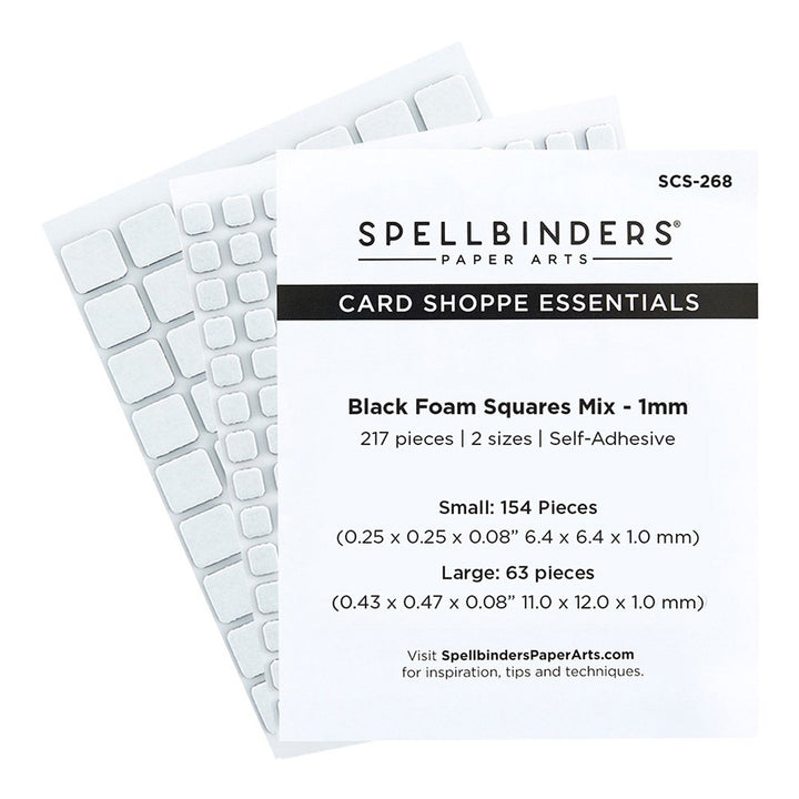 Spellbinders Card Shoppe Essentials Foam Squares Mix: Black, 1mm (SCS268)