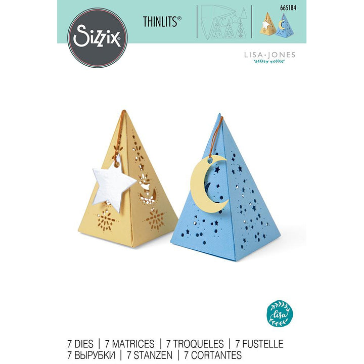 Sizzix Thinlits Dies: Celestial Favor Boxes, by Lisa Jons (665184)