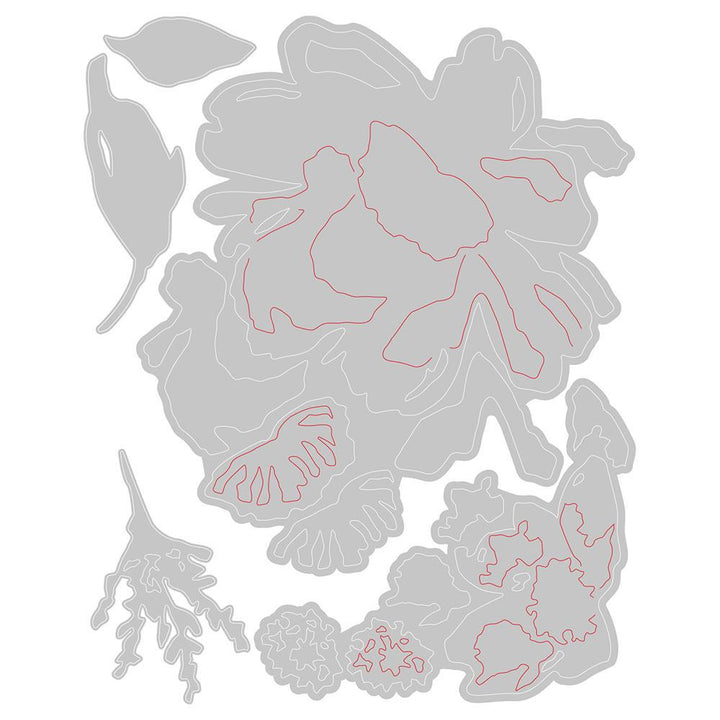 Tim Holtz Thinlits Dies: Brushstroke Flowers #3, by Sizzix (665360)