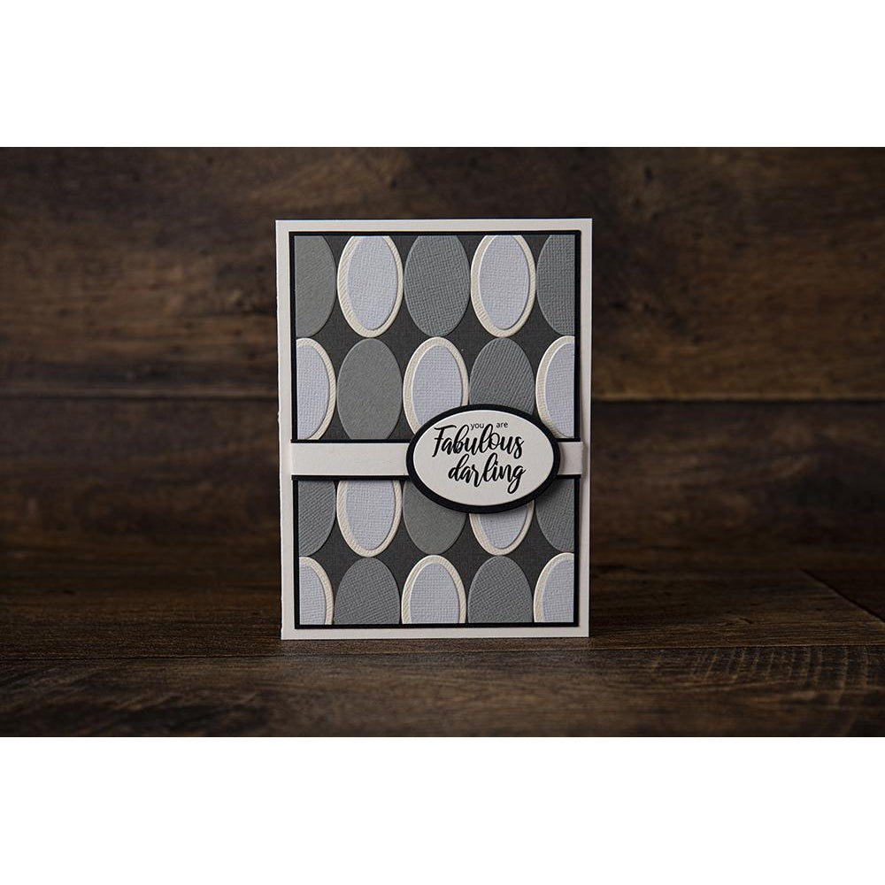 Tim Holtz Framelits Dies: Stacked Tile Ovals, by Sizzix (665368)