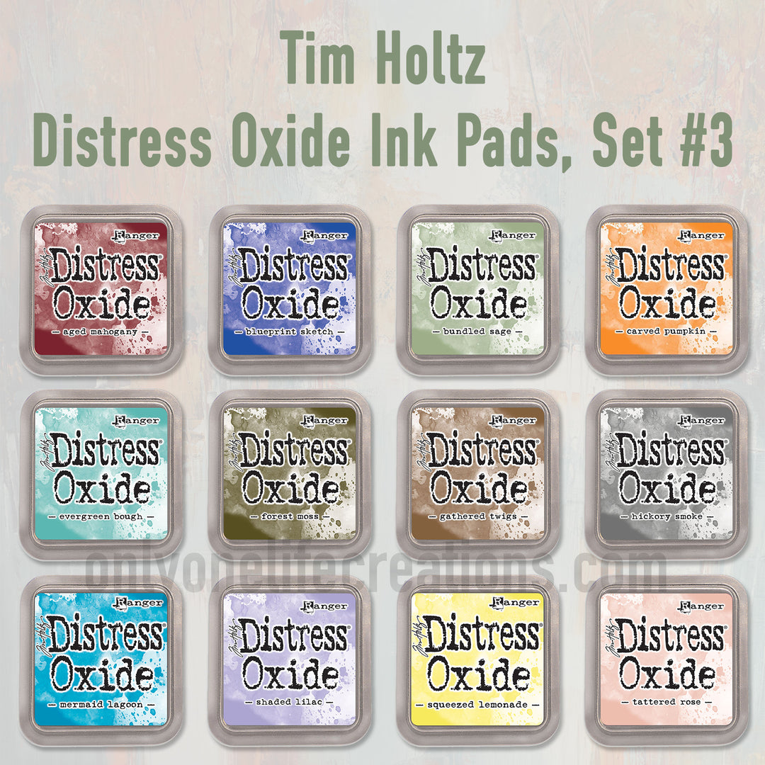 Tim Holtz Distress Oxide Ink Pads, set #3, early 2018, all 12 colors – Only  One Life Creations