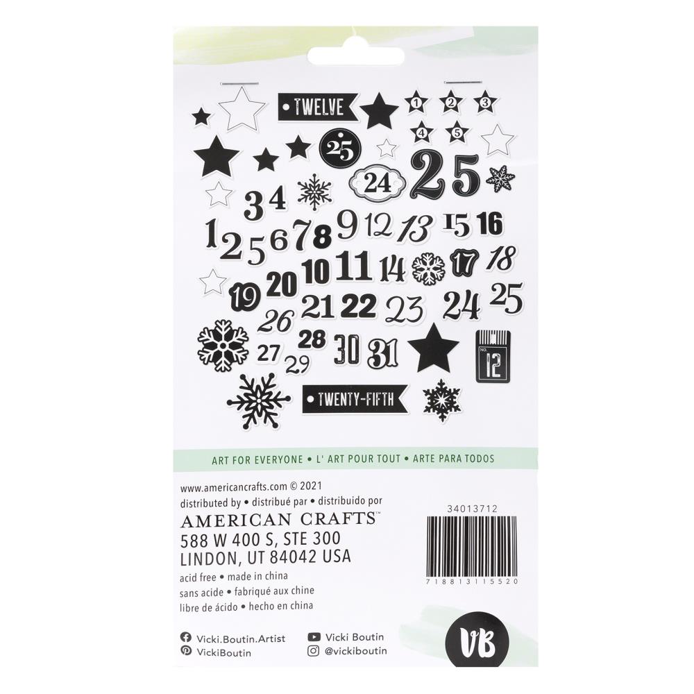 Vicki Boutin Evergreen & Holly Mixed Chipboard Stickers (VBEH3712)