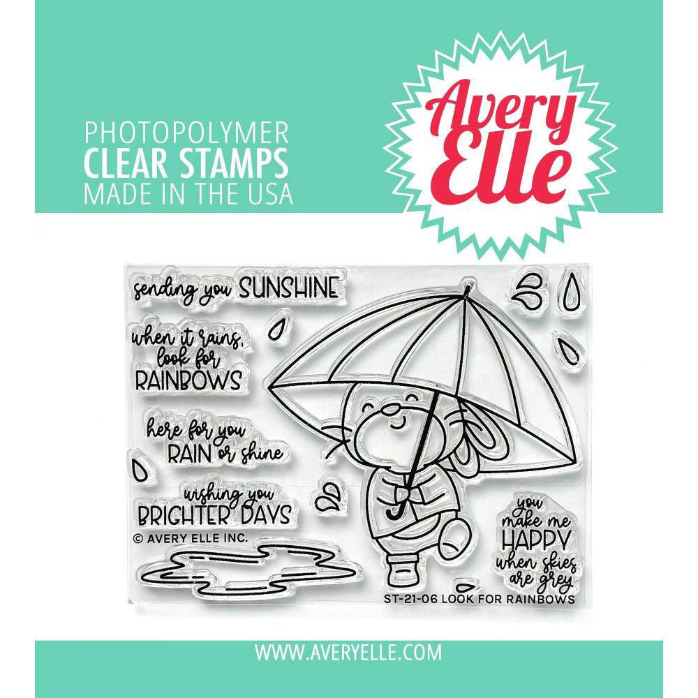 Avery Elle 4"x3" Clear Stamps: Look for Rainbows (AE2106)-Only One Life Creations