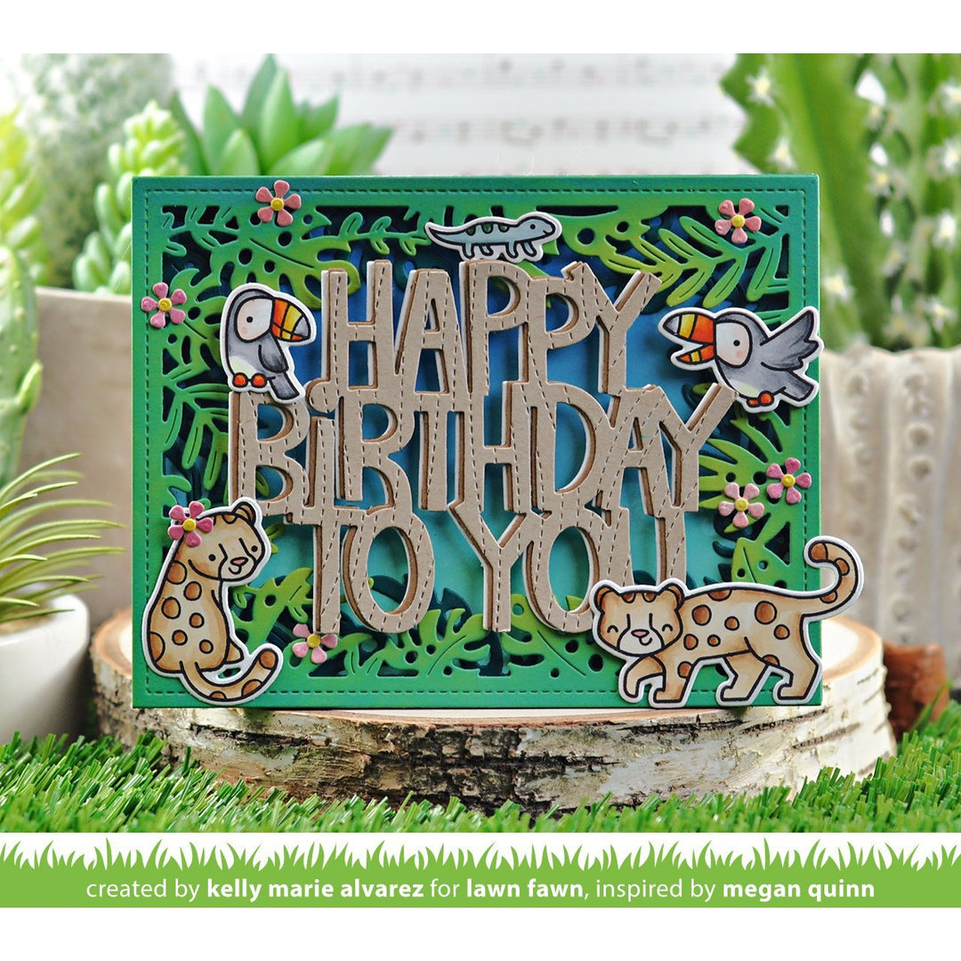 Lawn Fawn Custom Craft Die: Giant Happy Birthday To You (LF2613)