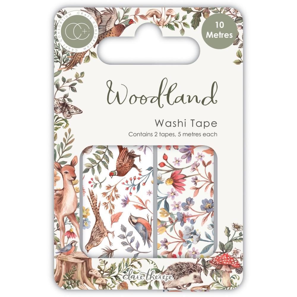 Craft Consortium Washi Tape: Woodland 2/pkg (CWTPE007)-Only One Life Creations