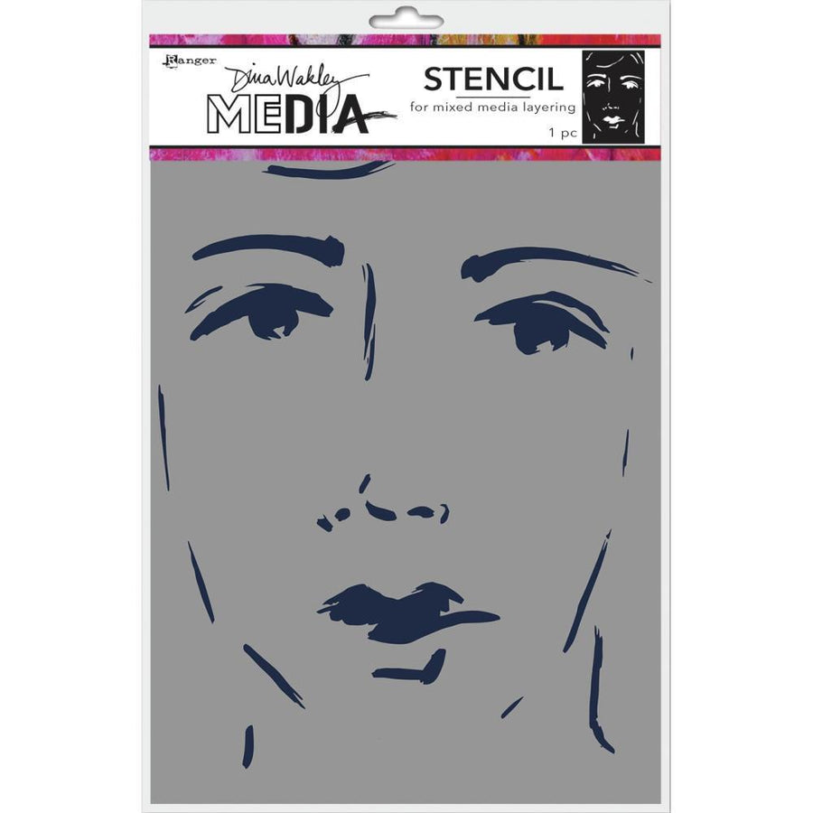 Dina Wakley Media Stencils 9"x6": She Sees (MDS69256)-Only One Life Creations