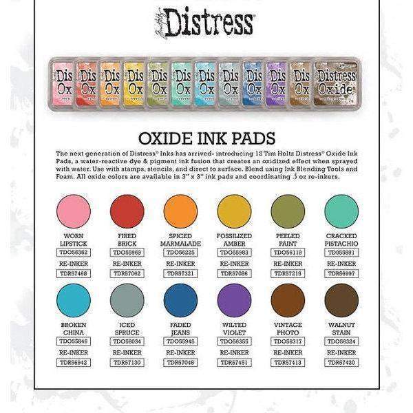 Distress Oxide ink pads by Tim Holtz, set #1 (early 2017), all 12 colors-Only One Life Creations