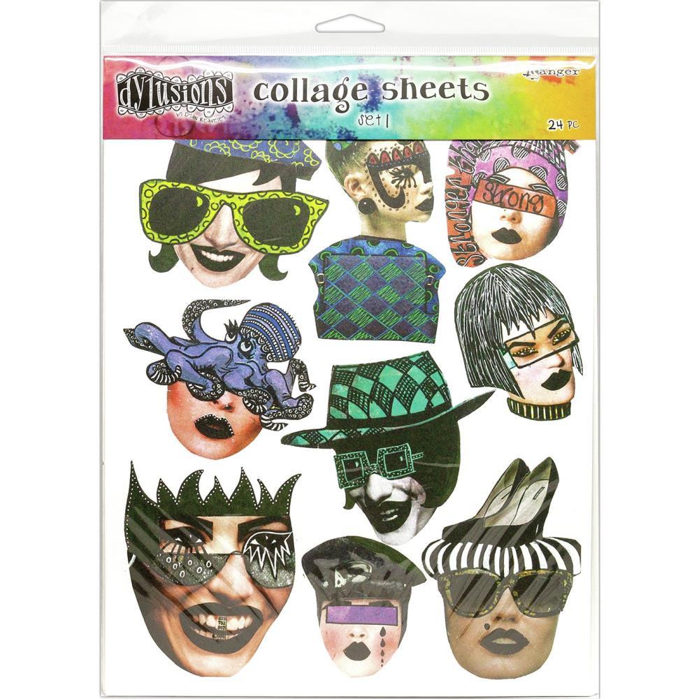 Dylusions Collage Sheets 8.5"x11" 24/Pkg: Set 1, by Dyan Reavely (DYA70344)-Only One Life Creations