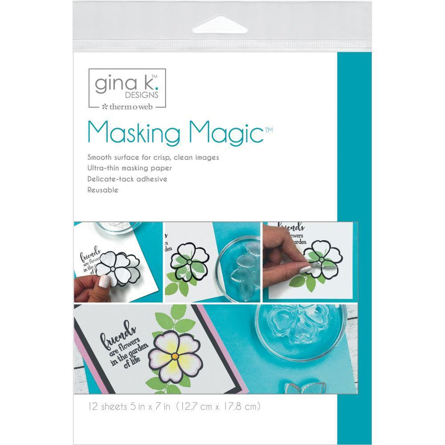 Gina K Designs Masking Magic Sheets 5"X7" 12/Pkg (18123)-Only One Life Creations