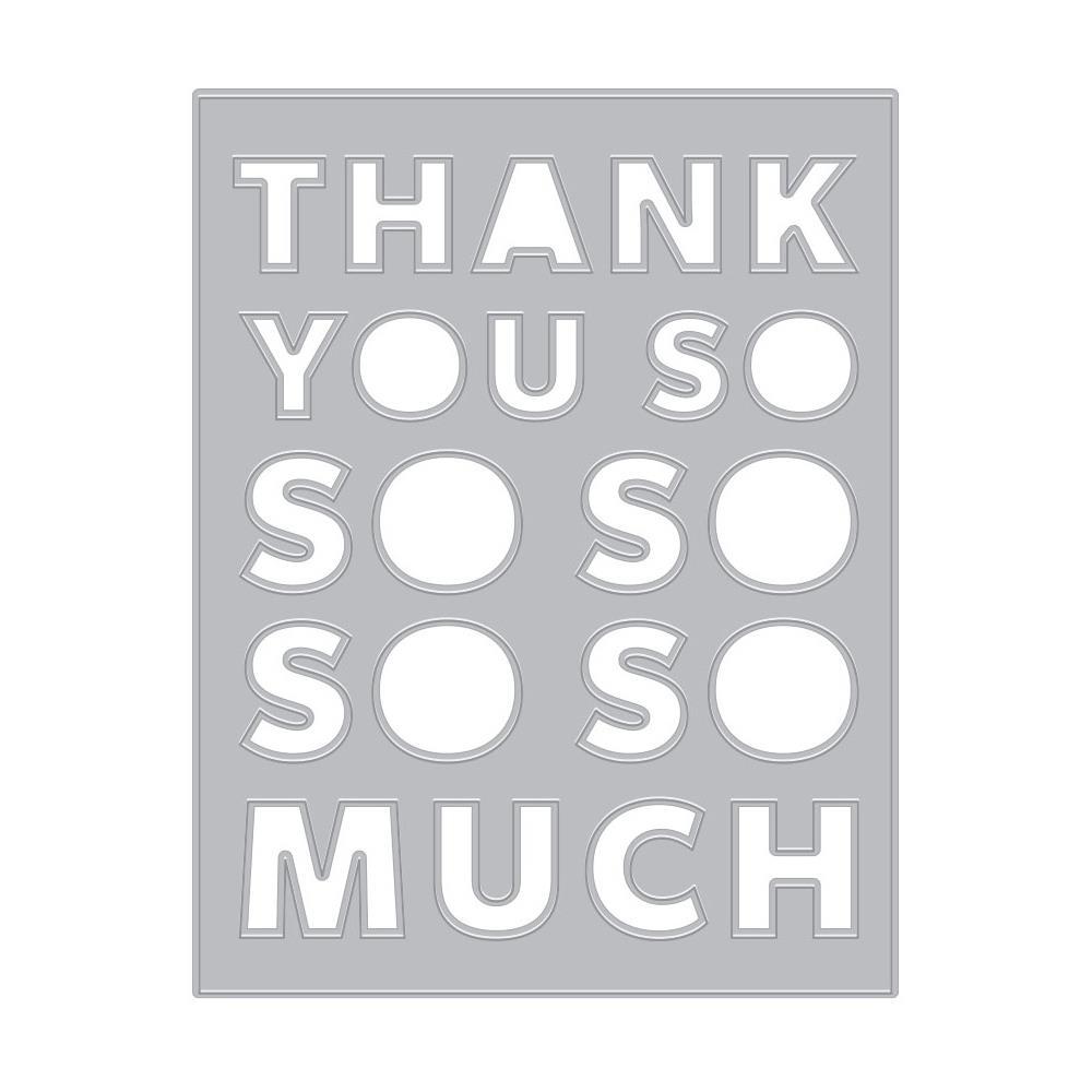 Hero Arts Fancy Dies: Thank You Message Cover Plate (DI843)-Only One Life Creations