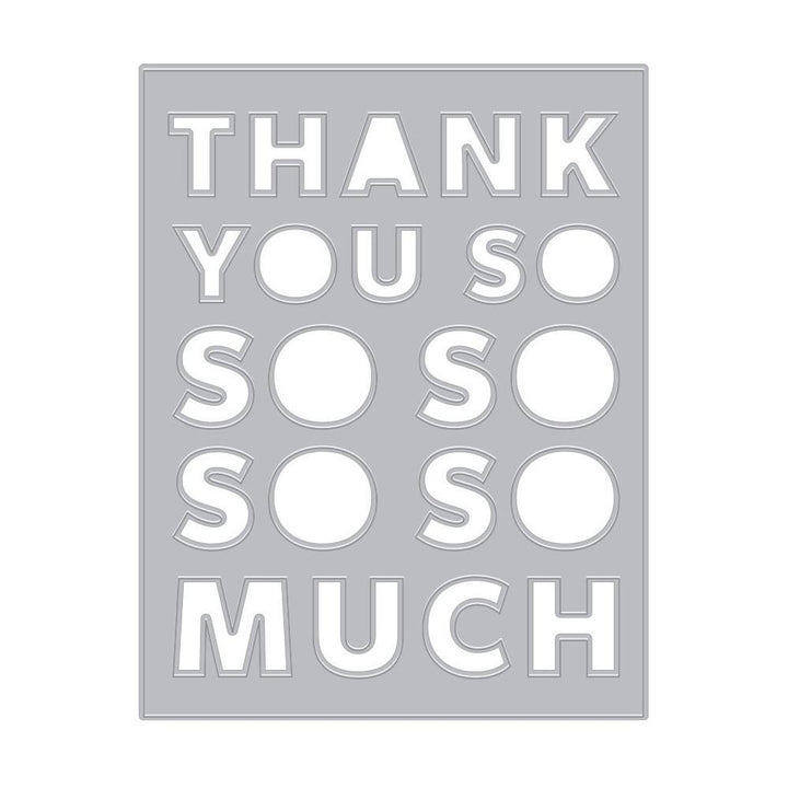 Hero Arts Fancy Dies: Thank You Message Cover Plate (DI843)-Only One Life Creations