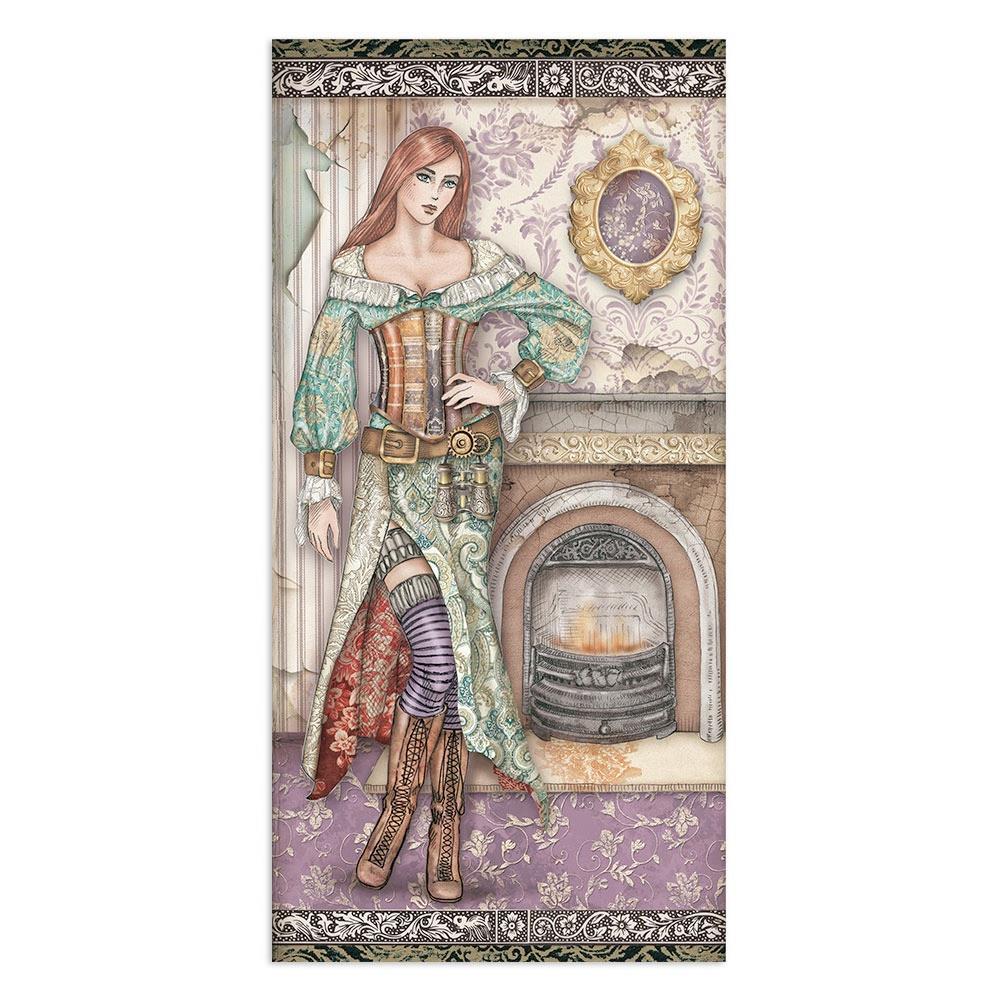 Stamperia Lady Vagabond Lifestyle 6"x12" Double Sided Collectables Paper (SBBV14)