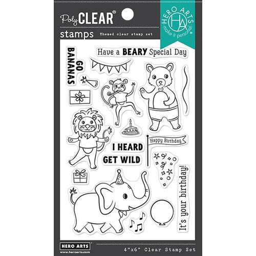 Hero Arts 4"X6" Clear Stamps: Party Animals (HACM548)
