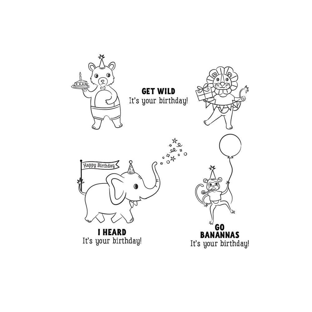 Hero Arts 4"X6" Clear Stamps: Party Animals (HACM548)