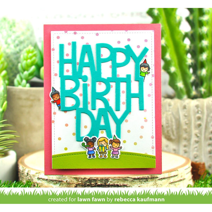 Lawn Fawn 3"X4" Clear Stamps: Tiny Birthday Friends (LF2601)