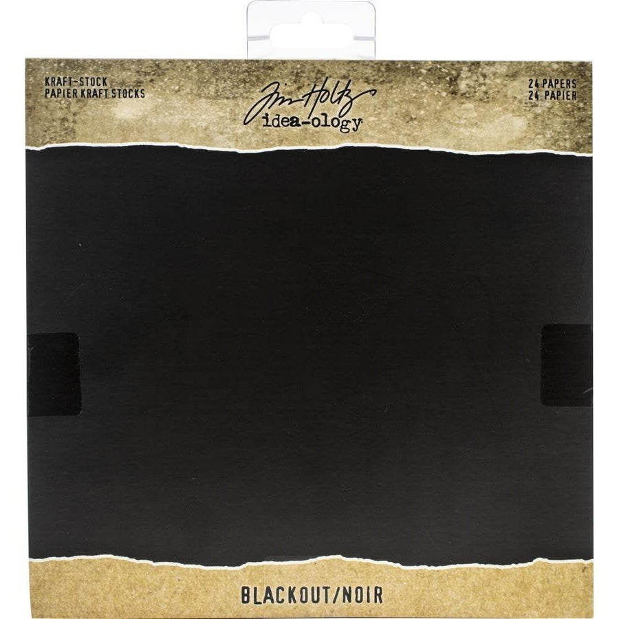 Idea-Ology Kraft Stock Cardstock Pad 8"X8" 24/Pkg: Blackout (TH94020)-Only One Life Creations