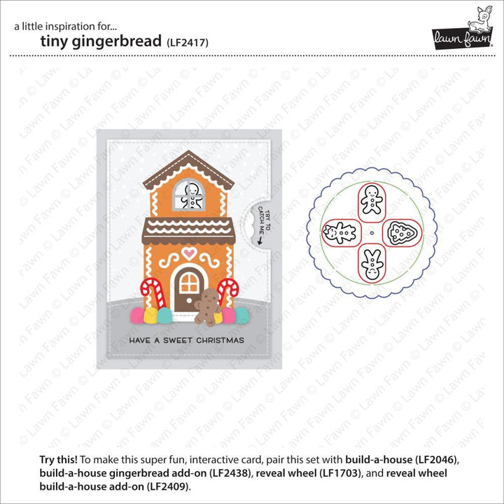 Lawn Fawn 3"x2" Clear Stamps: Tiny Gingerbread (LF2417)-Only One Life Creations