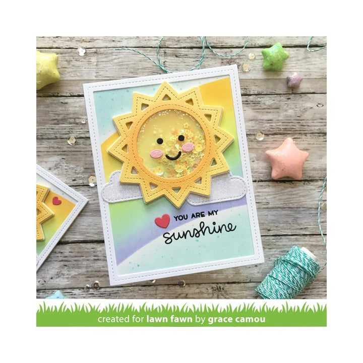 Lawn Fawn Cut Custom Craft Die: Stitched Sun Frame (LF2530)-Only One Life Creations