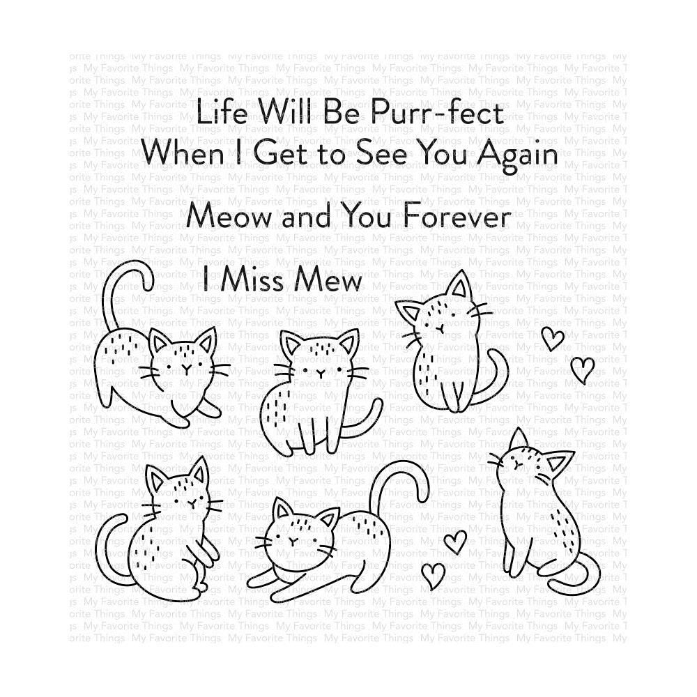 My Favorite Things Cleary Sentimental 4"x4" Stamps: Mini Meows (CS533)-Only One Life Creations