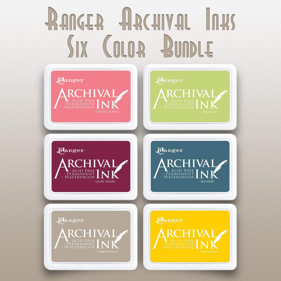 Ranger Archival Ink Pads, 6 Color Bundle (January 2020)-Only One Life Creations