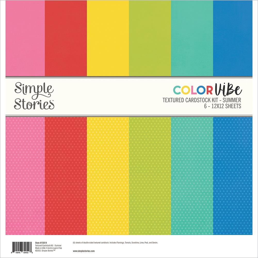 Simple Stories 12"x12" Color Vibe Double Sided Pack: Summer (SCV15814)-Only One Life Creations