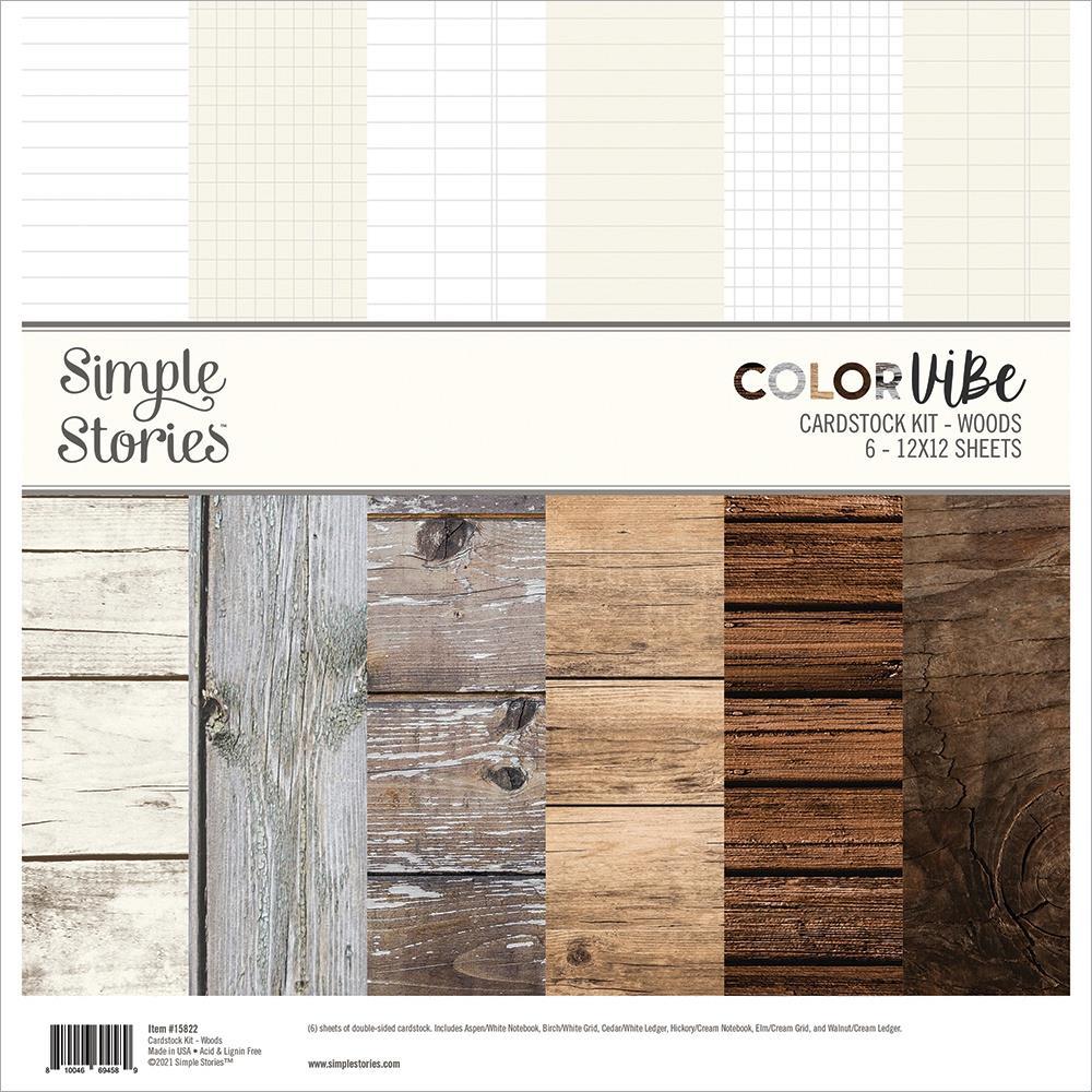 Simple Stories 12"x12" Color Vibe Double Sided Pack: Woods (SCV15822)-Only One Life Creations