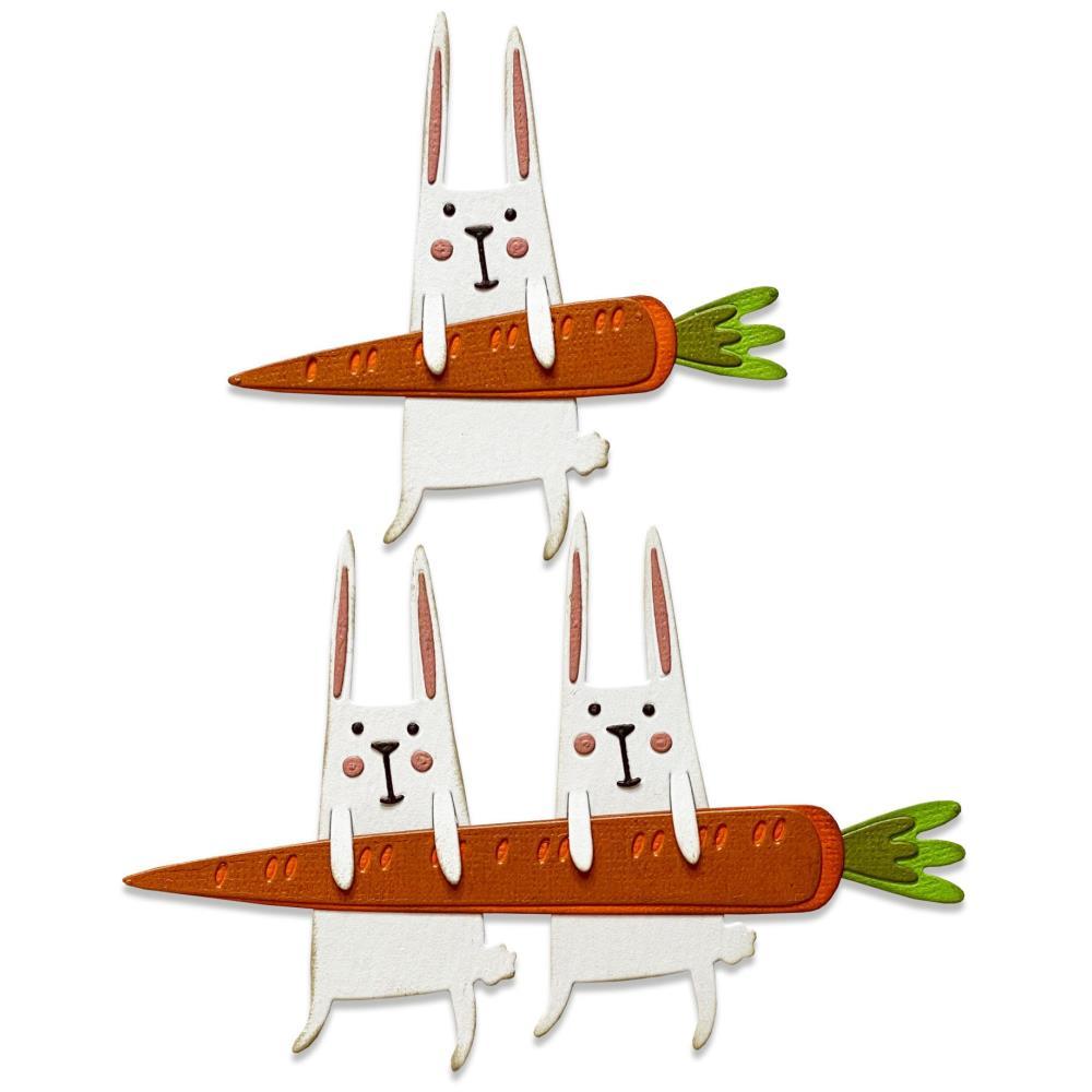Sizzix Thinlits Die: Carrot Bunny, by Tim Holtz (665213)-Only One Life Creations