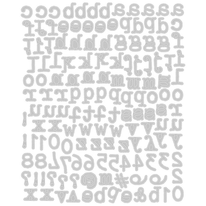 Sizzix Thinlits Dies: Alphanumeric Tiny Type Lower, by Tim Holtz (664407)-Only One Life Creations