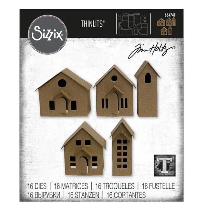 Sizzix Thinlits Dies By Tim Holtz: Paper Village (664741)-Only One Life Creations