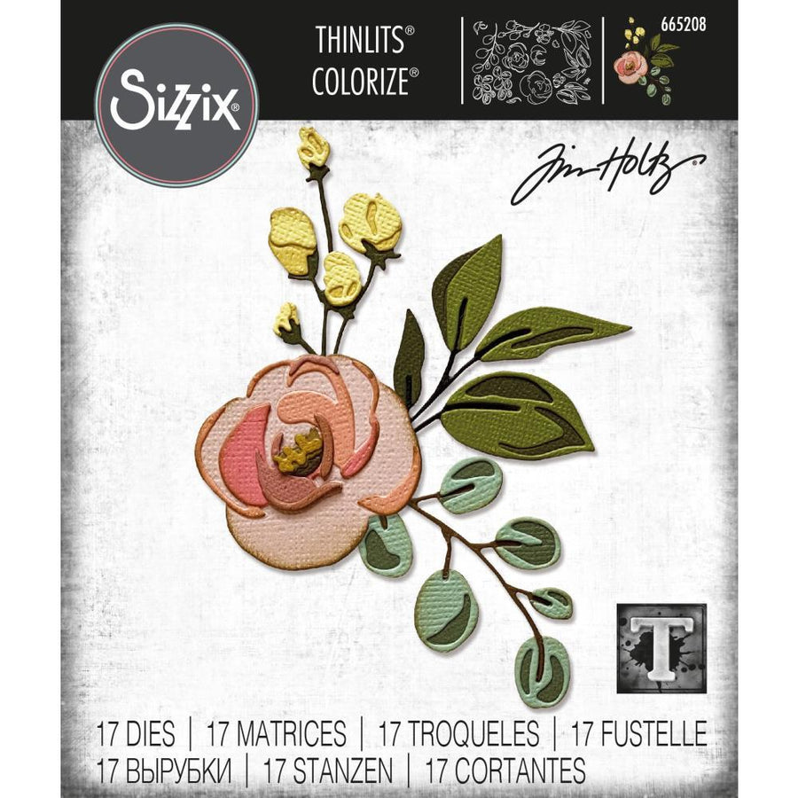 Sizzix Thinlits Dies: Colorize Bloom, by Tim Holtz (665208)-Only One Life Creations