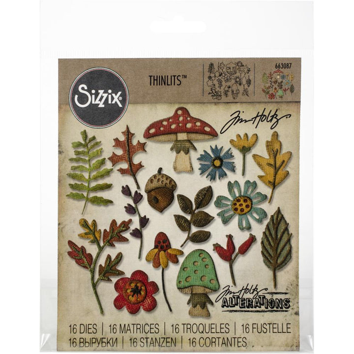 Sizzix Thinlits Dies: Funky Foliage by Tim Holtz (663087)-Only One Life Creations