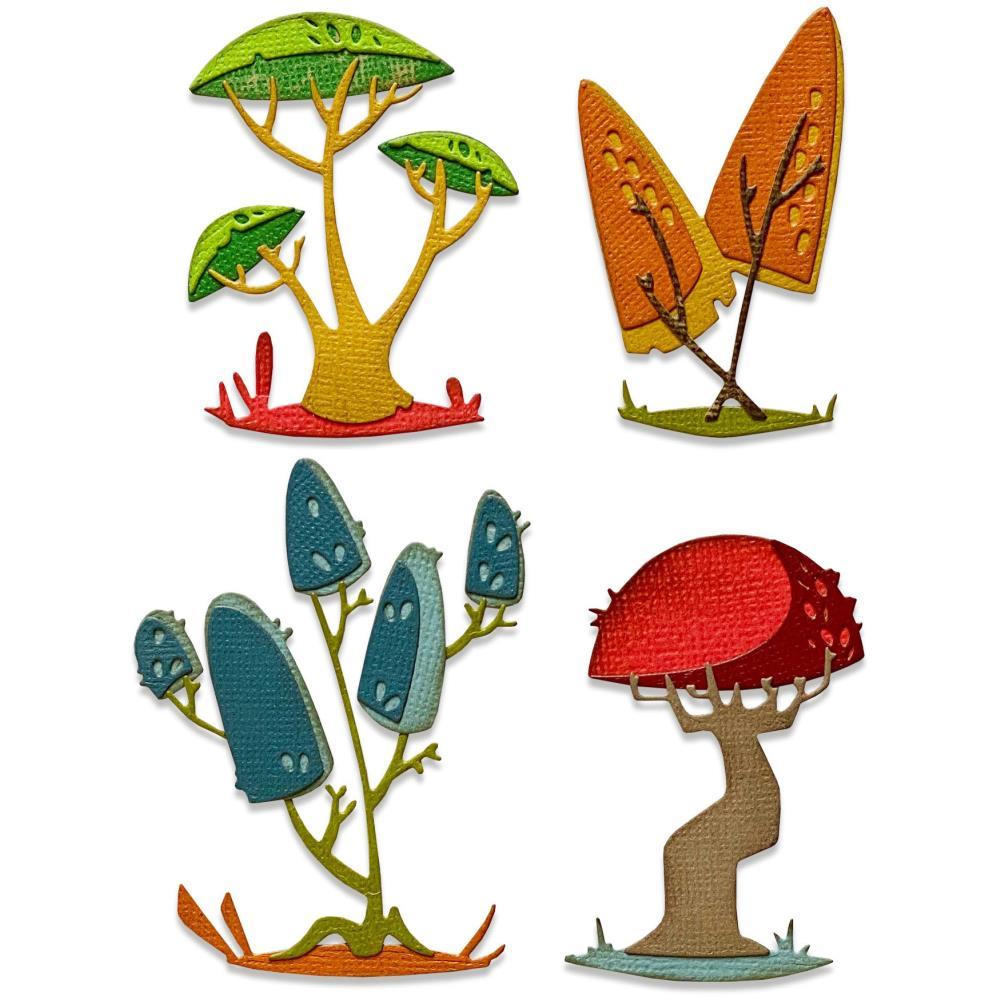 Sizzix Thinlits Dies: Funky Toadstools, by Tim Holtz (665216)-Only One Life Creations