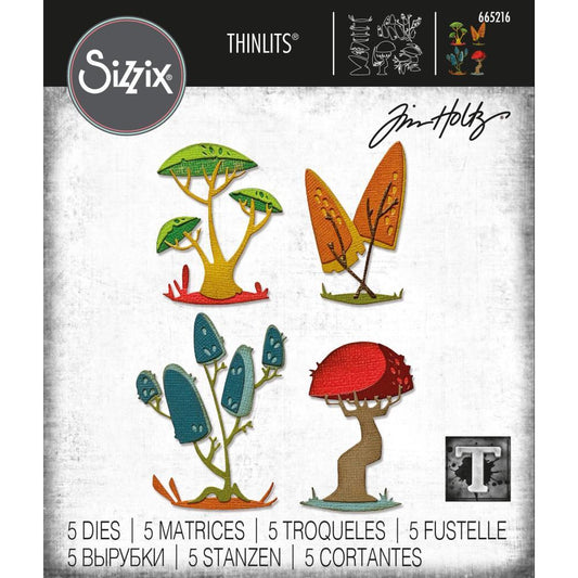 Sizzix Thinlits Dies: Funky Toadstools, by Tim Holtz (665216)-Only One Life Creations