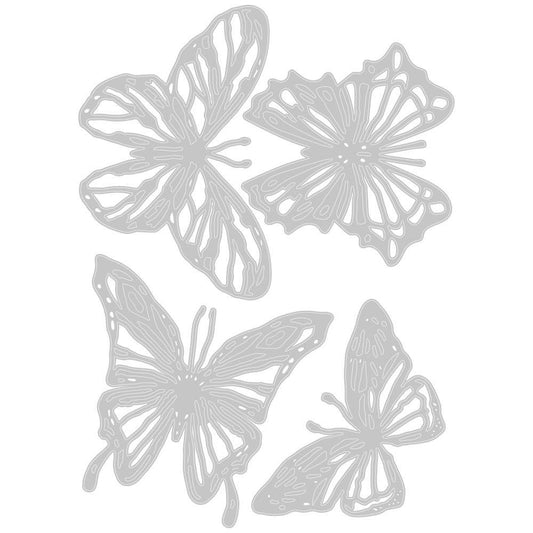 Sizzix Thinlits Dies: Scribbly Butterfly, by Tim Holtz (664409)-Only One Life Creations