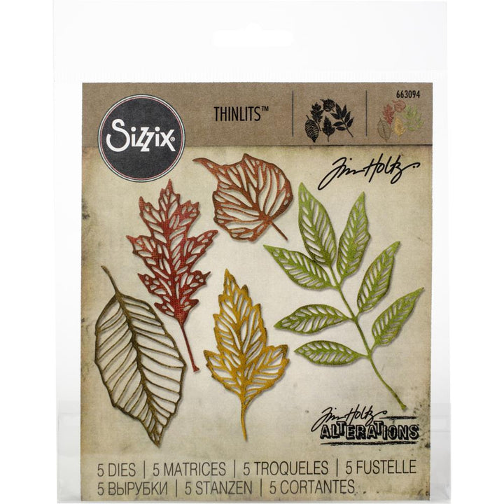 Sizzix Thinlits Dies: Skeleton Leaves by Tim Holtz (663094)-Only One Life Creations