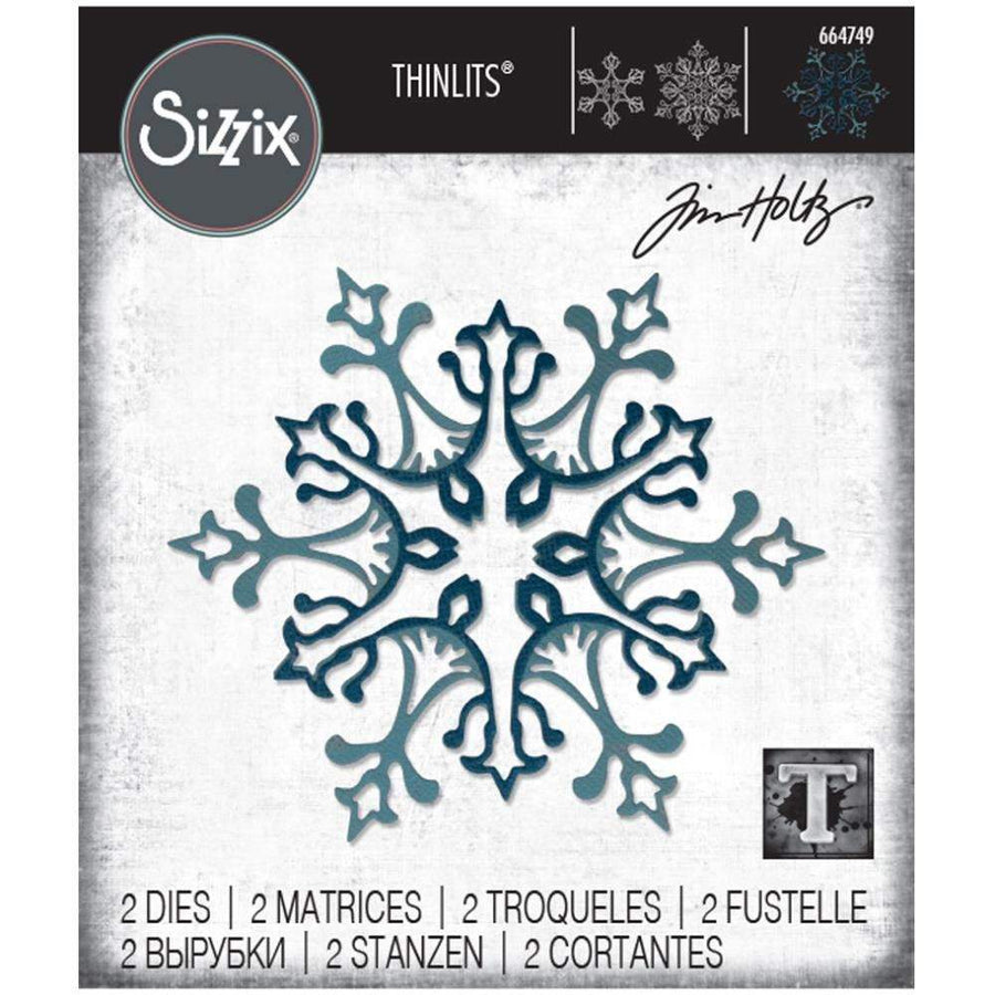 Sizzix Thinlits Dies: Stunning Snowflake, by Tim Holtz (664749)-Only One Life Creations