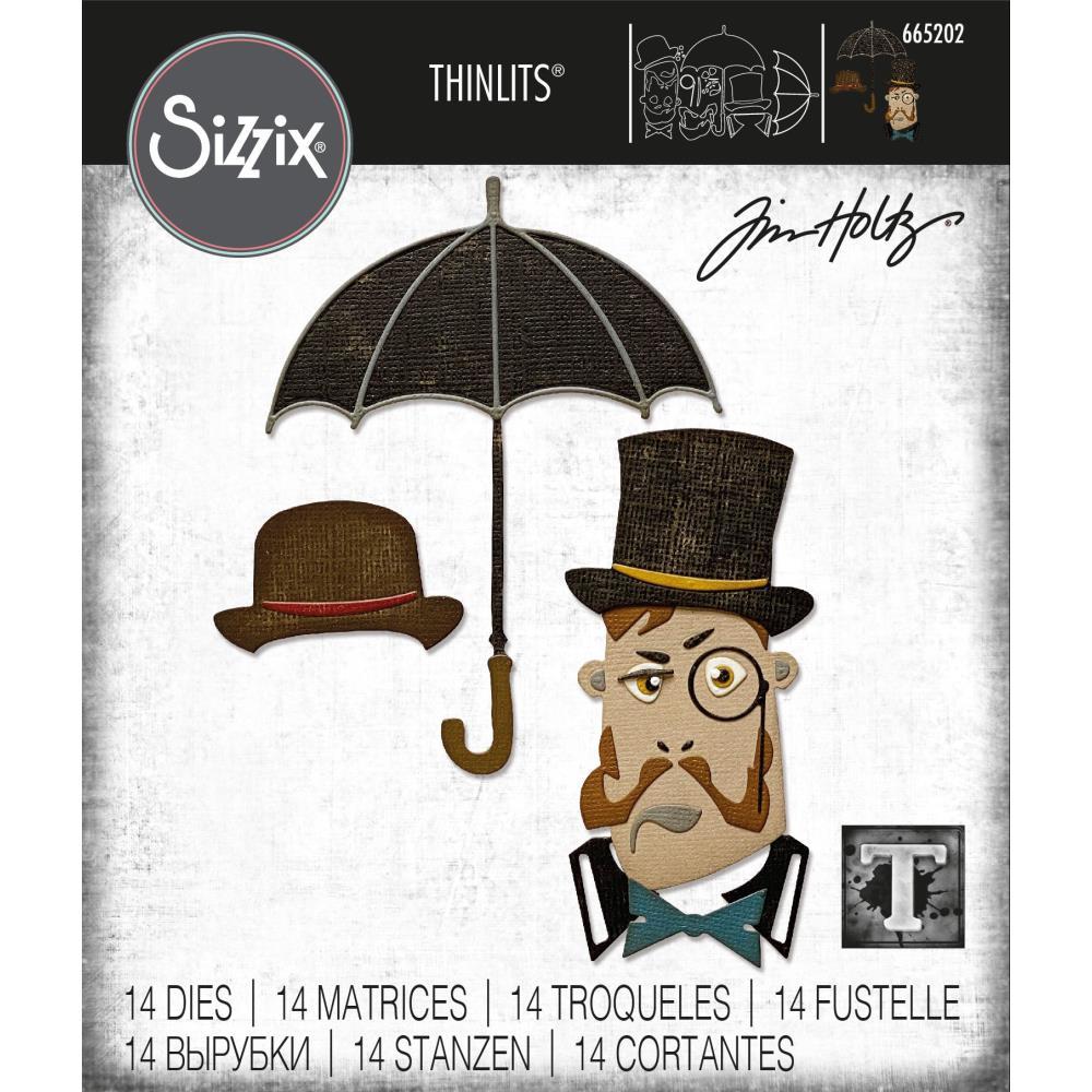 Sizzix Thinlits Dies: The Gent, by Tim Holtz (665202)-Only One Life Creations