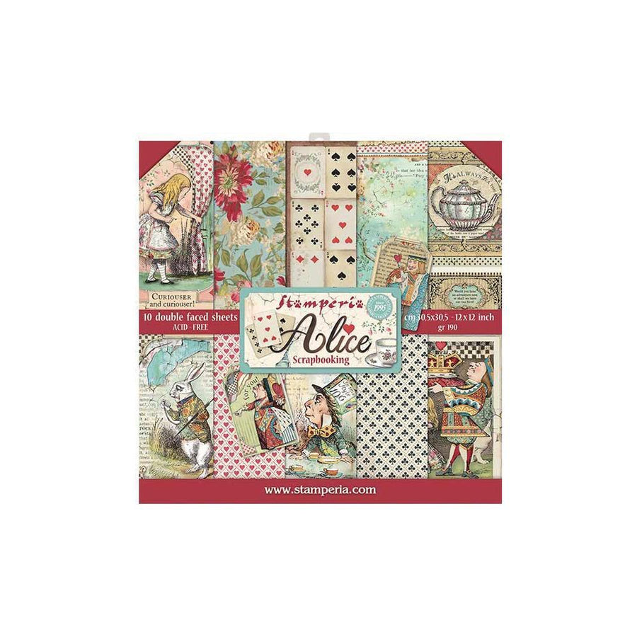 Stamperia Alice 12"x12" Double Sided Paper Pad (SBBL52)-Only One Life Creations