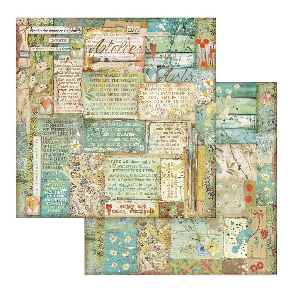 Stamperia Atelier Des Arts 8"x8" Double Sided Paper Pad (SBBS33)-Only One Life Creations