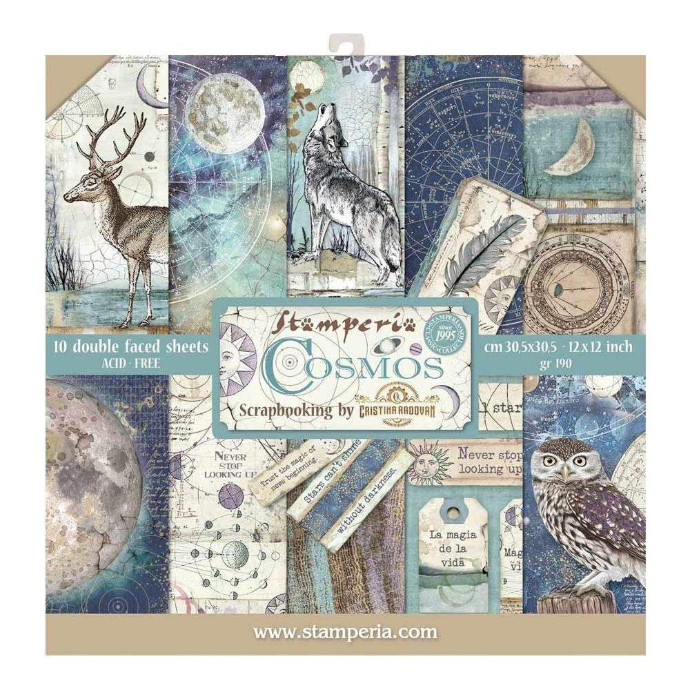 Stamperia Double-Sided Paper Pad 12"X12" 10/Pkg: Cosmos (SBBL56)-Only One Life Creations