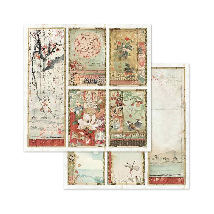 Stamperia Double-Sided Paper Pad 8"X8" 10/Pkg: Oriental Garden (SBBS09)-Only One Life Creations